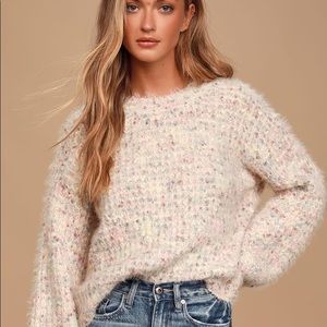 LUSH Fuzzy Colorful Sweater